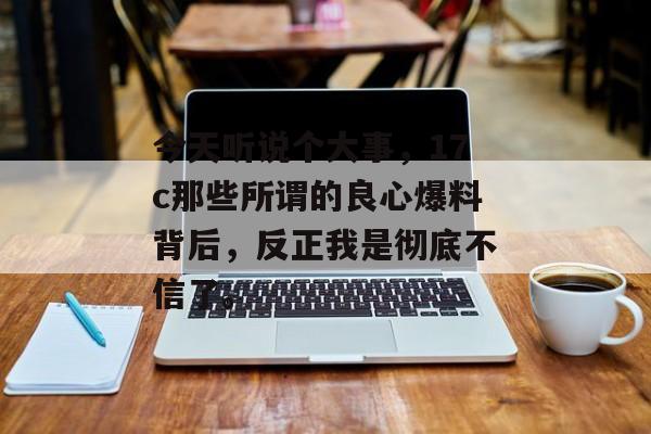 今天听说个大事，17c那些所谓的良心爆料背后，反正我是彻底不信了。